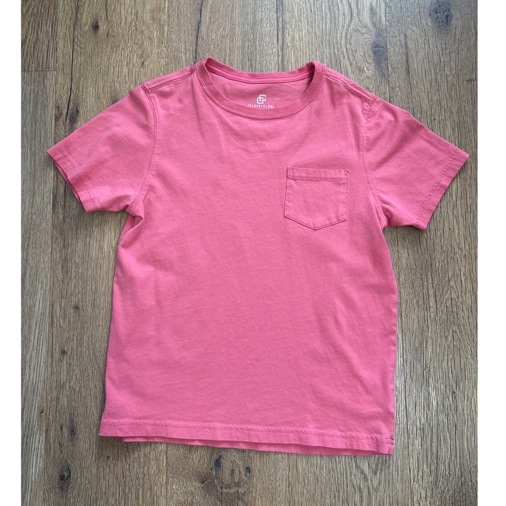Class Club Boy Coral Pink Cotton Short Sleeve Pocket T-Shirt Size 10/12 Crewneck